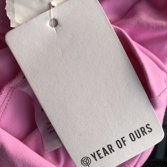 YEAR OF OURS Club Dress True Pink Jersey Collar Bodycon Mini - Picture 8 of 9